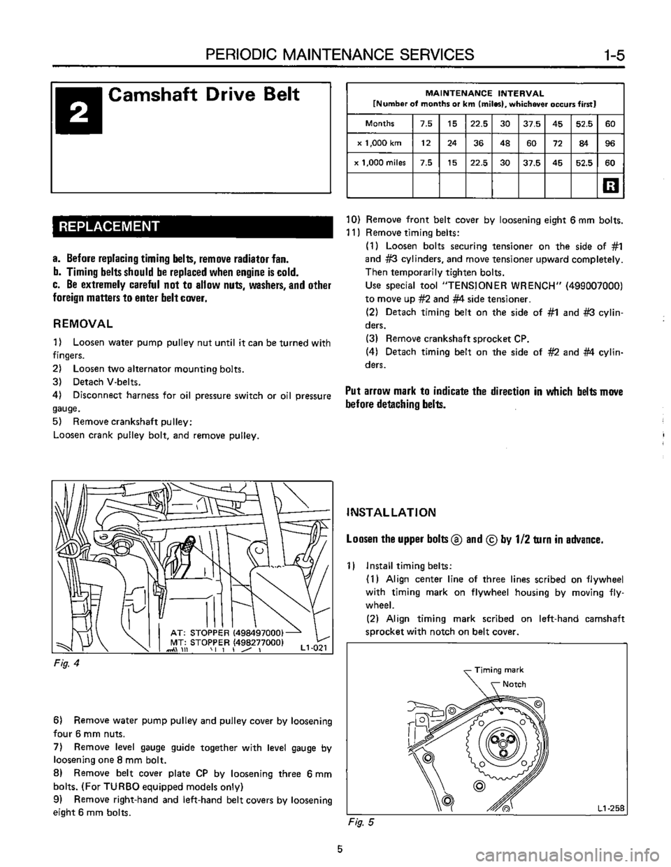 SUBARU LEONE 1989 Service Workshop Manual SUBARU LEONE 1989 Service Workshop Manual