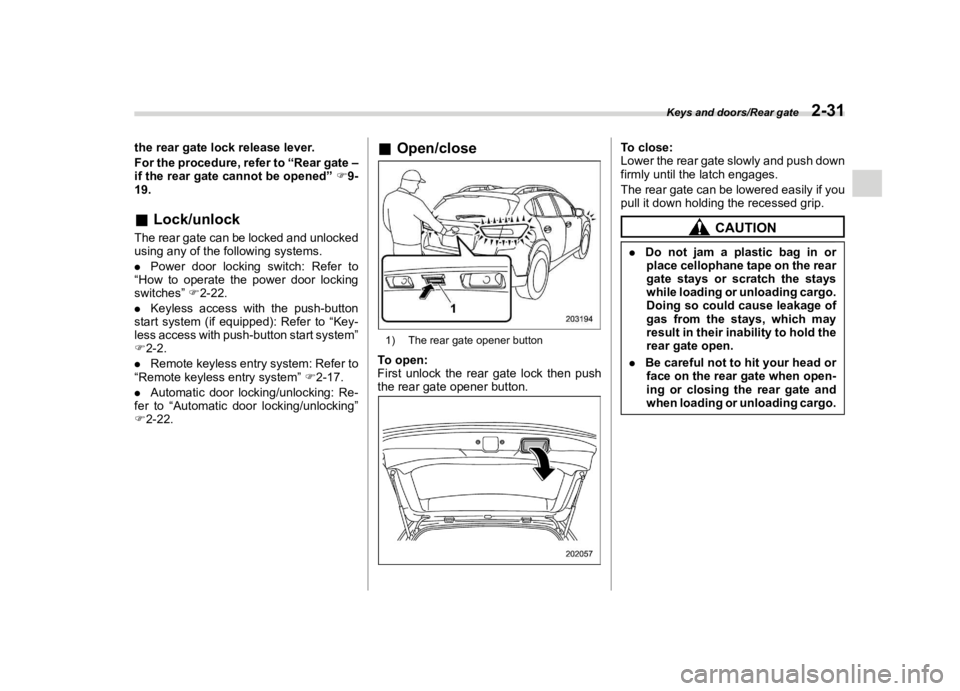 SUBARU CROSSTREK 2023  Owners Manual �������
