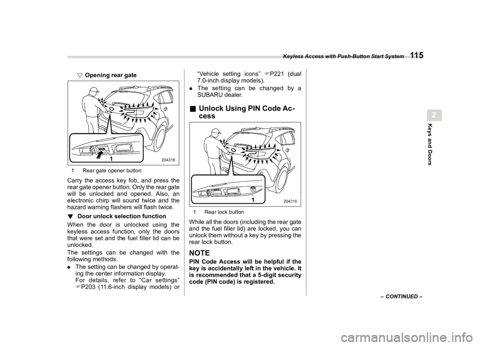 SUBARU CROSSTREK 2024 Owners Manual (560 Pages), Page 130