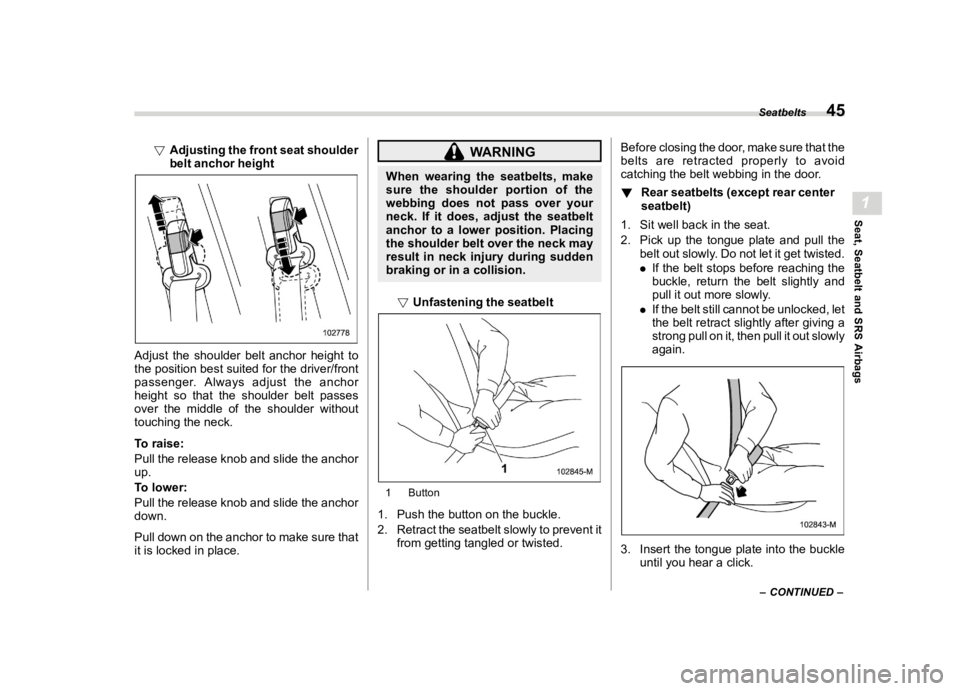 SUBARU CROSSTREK 2024 Workshop Manual ������
