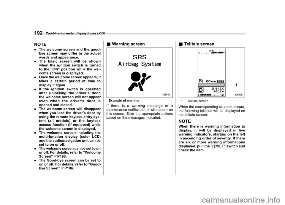 SUBARU FORESTER 2023  Owners Manual �������
