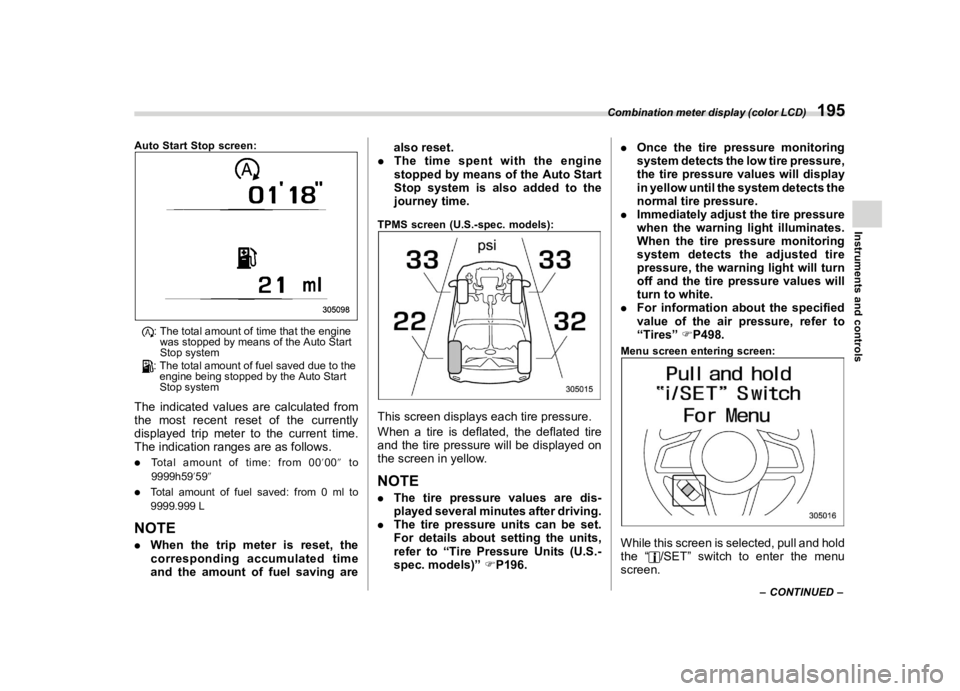 SUBARU FORESTER 2023  Owners Manual �������
