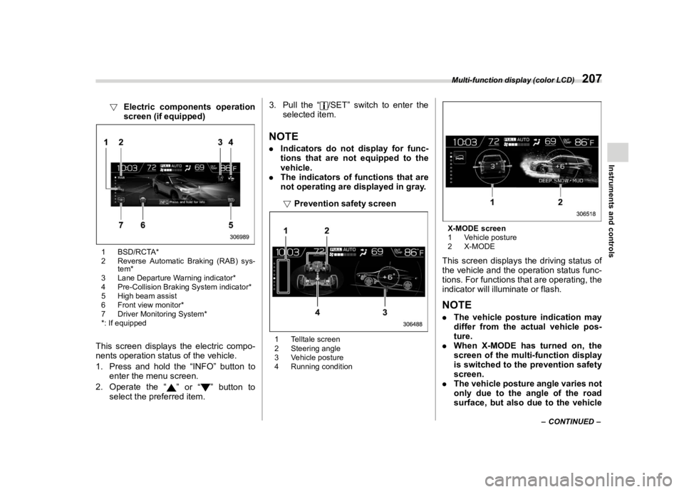 SUBARU FORESTER 2023  Owners Manual �������
