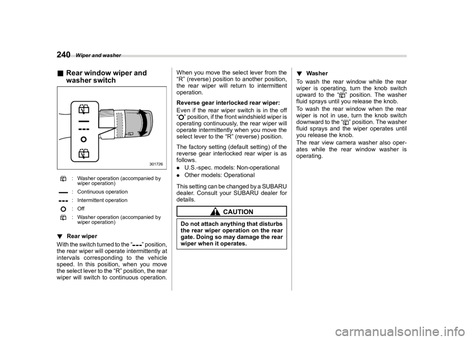 SUBARU FORESTER 2023  Owners Manual �������
