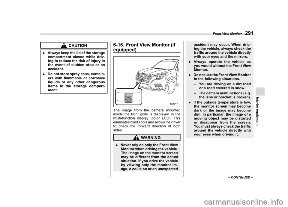 SUBARU FORESTER 2023  Owners Manual �������
