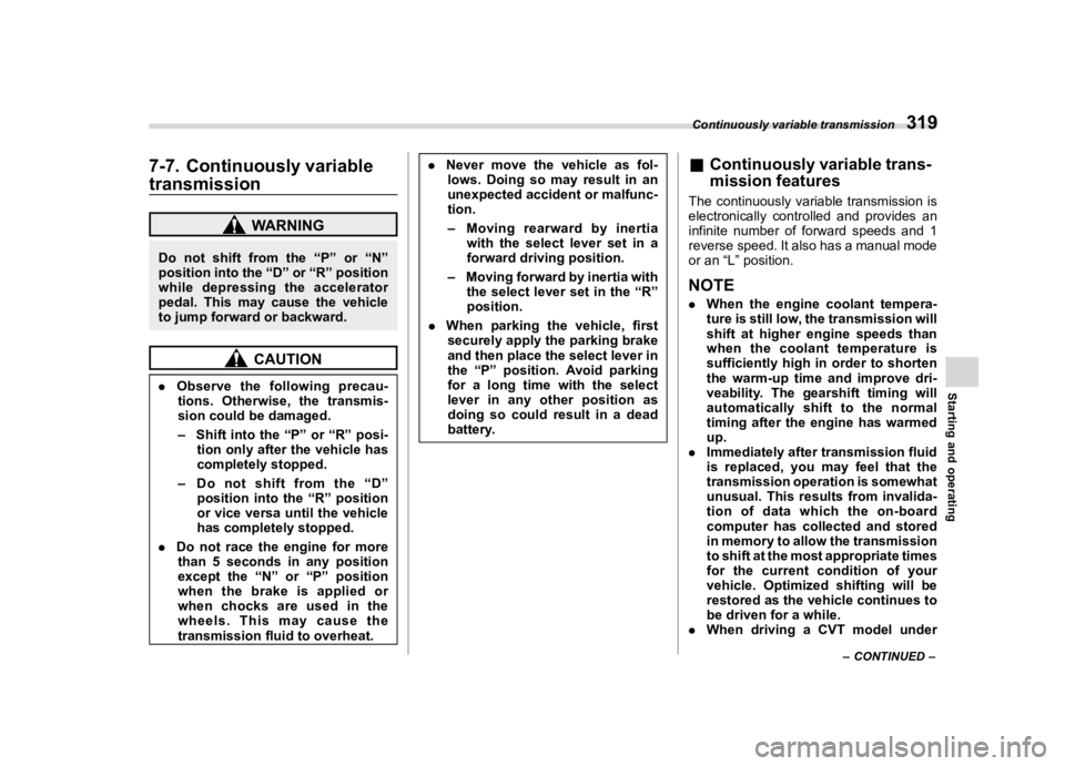 SUBARU FORESTER 2023  Owners Manual �������
