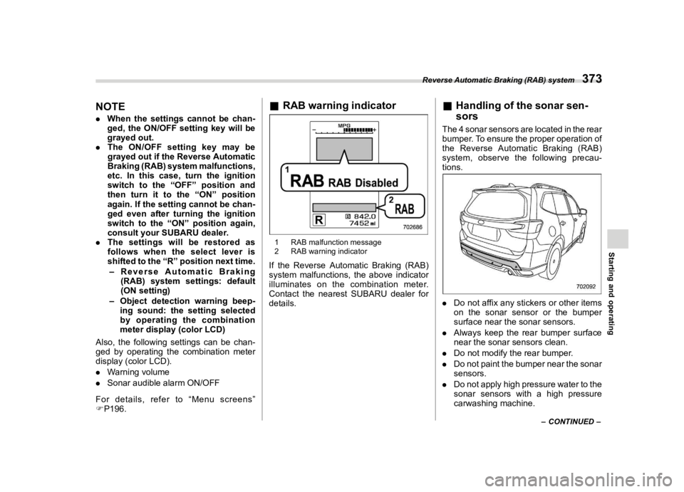 SUBARU FORESTER 2023  Owners Manual �������
