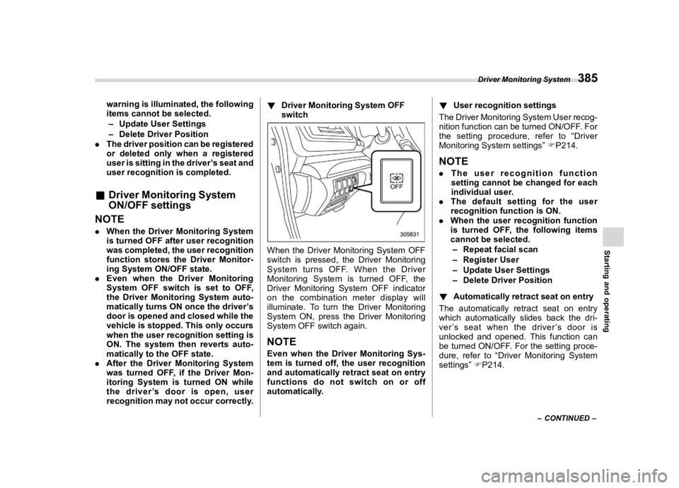 SUBARU FORESTER 2023  Owners Manual �������
