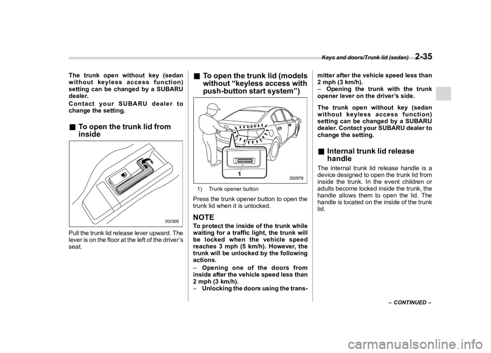 SUBARU IMPREZA 2023  Owners Manual �������
