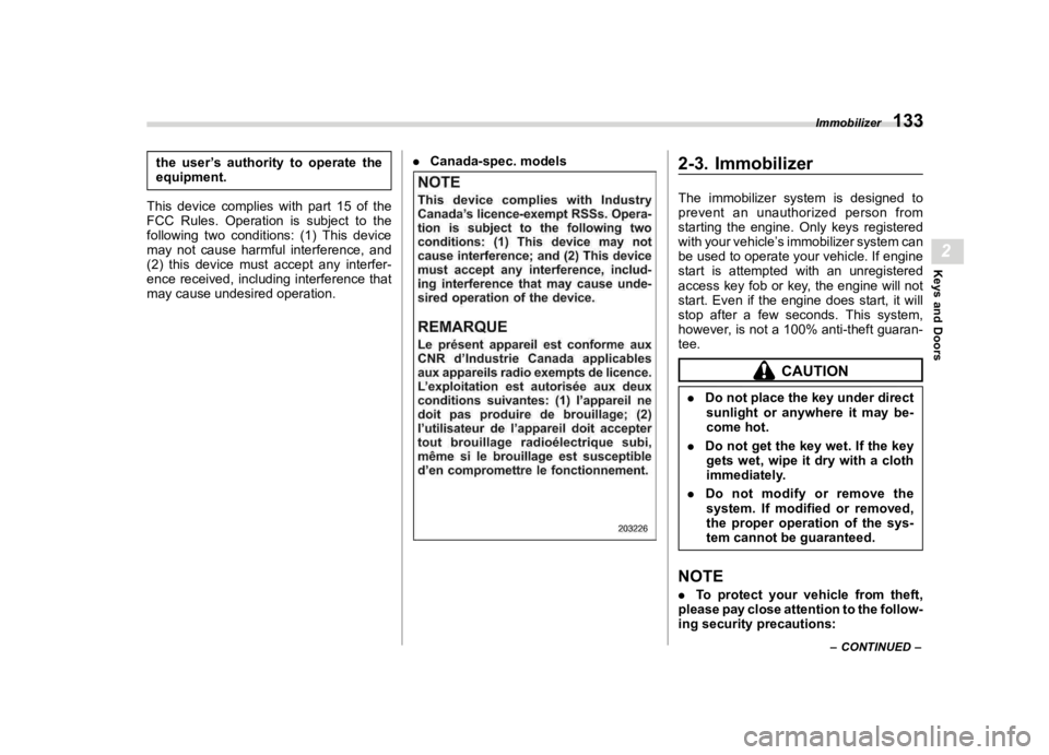 SUBARU LEGACY 2023  Owners Manual �������
