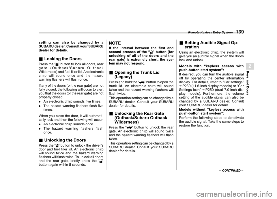 SUBARU OUTBACK 2024  Owners Manual �������
