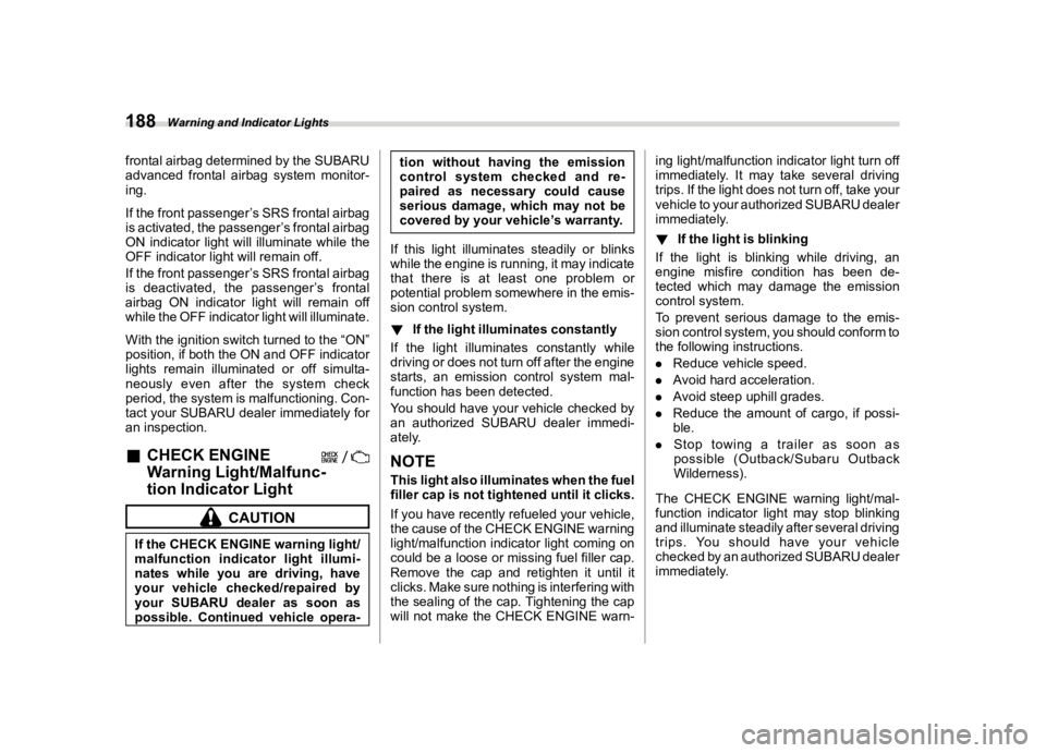 SUBARU OUTBACK 2024  Owners Manual �������
