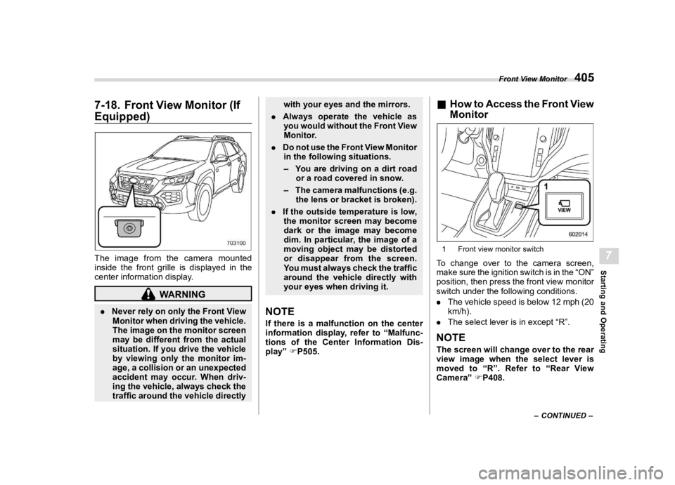 SUBARU OUTBACK 2024  Owners Manual �������
