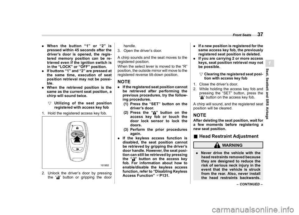 SUBARU OUTBACK 2024 Service Manual ������

