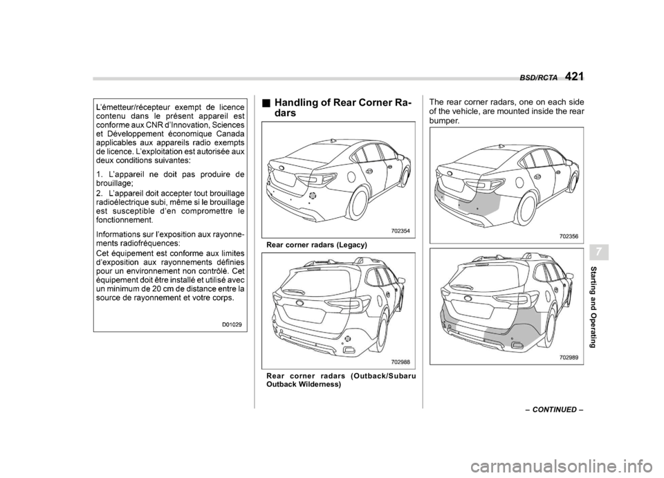 SUBARU OUTBACK 2024  Owners Manual �������
