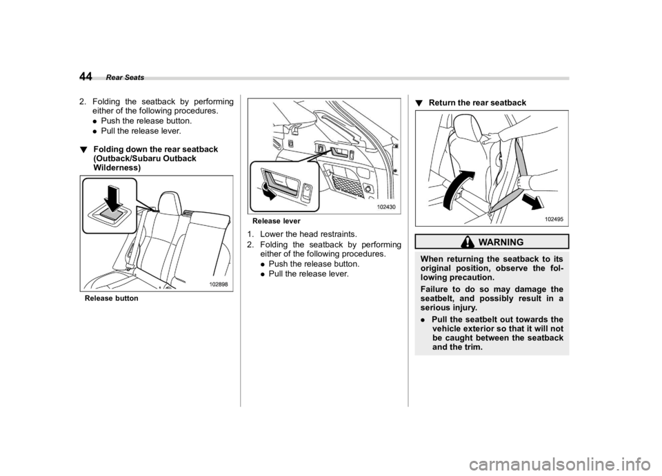 SUBARU OUTBACK 2024 Service Manual ������
