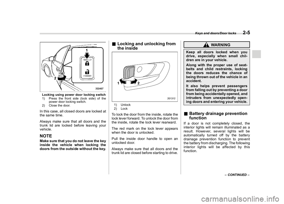 SUBARU WRX 2021  Owners Manual �������
