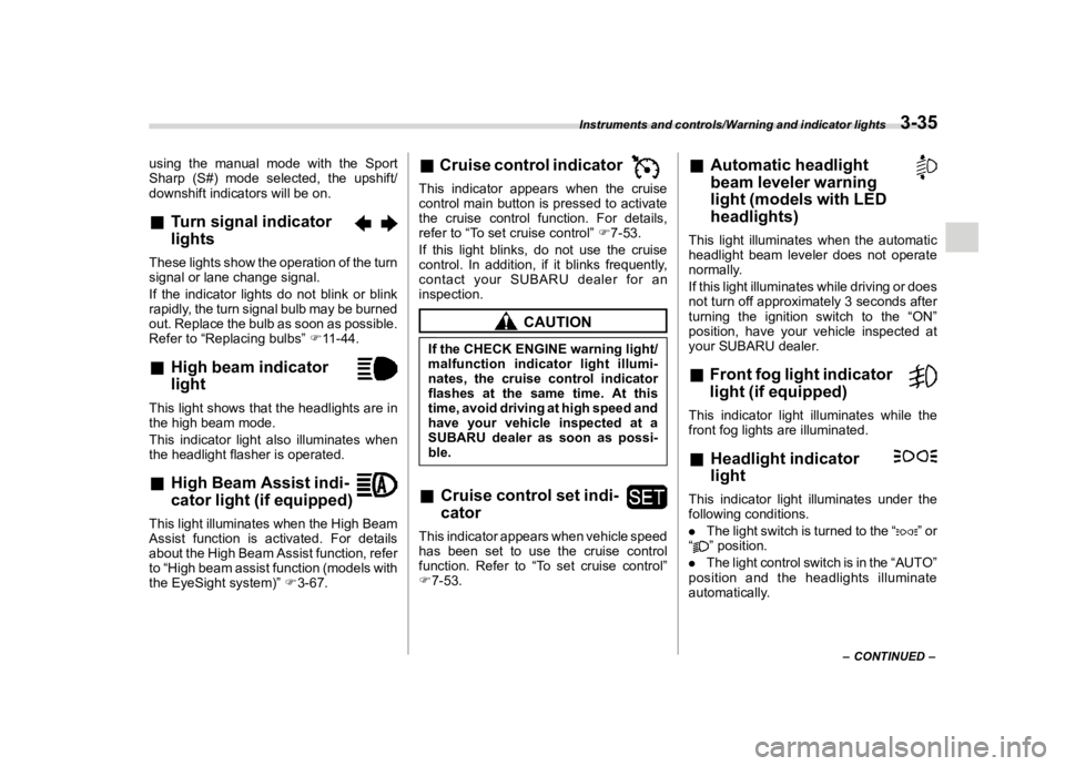 SUBARU WRX 2021  Owners Manual �������
