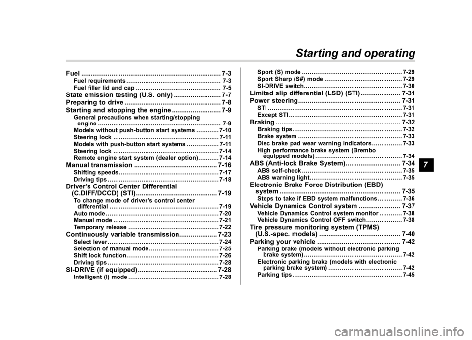 SUBARU WRX 2021  Owners Manual �������
