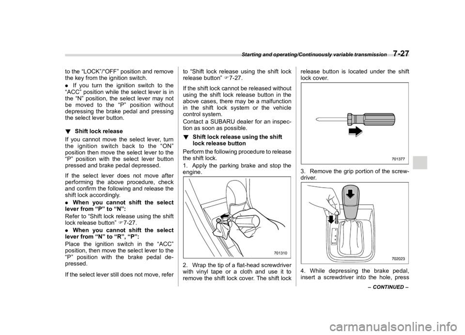 SUBARU WRX 2021  Owners Manual �������
