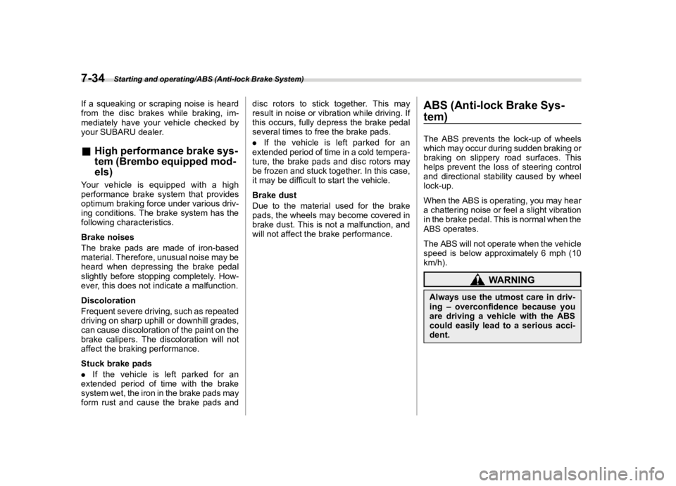 SUBARU WRX 2021  Owners Manual �������
