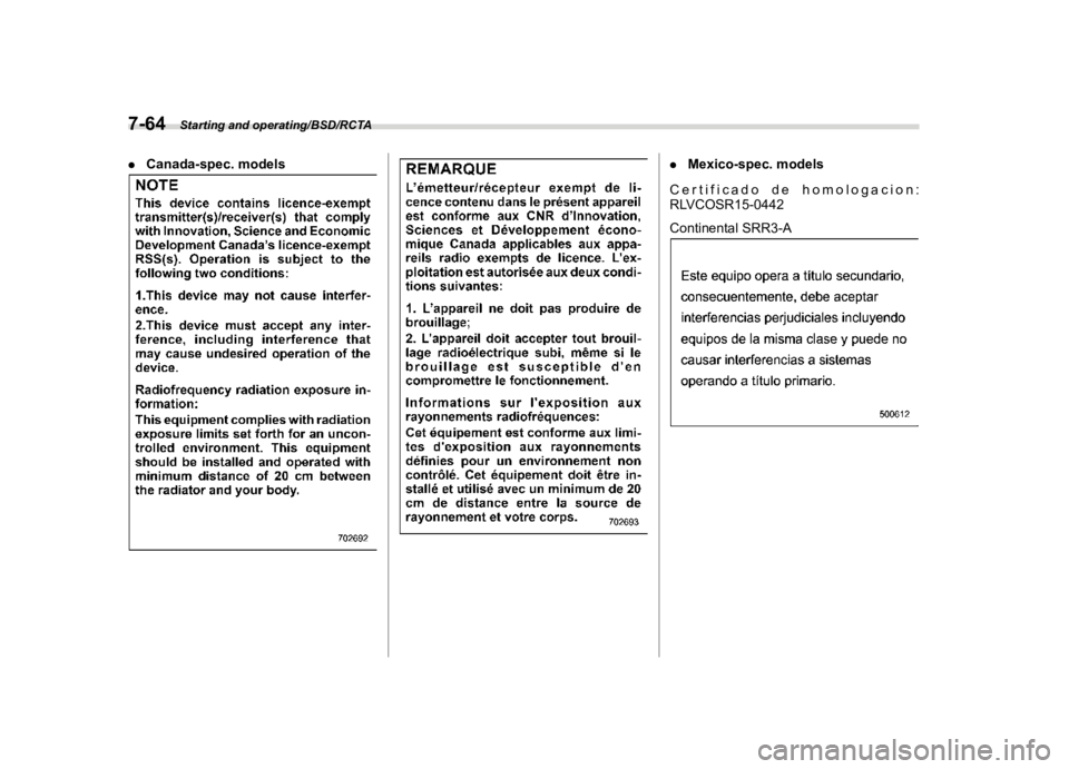 SUBARU WRX 2021  Owners Manual �������
