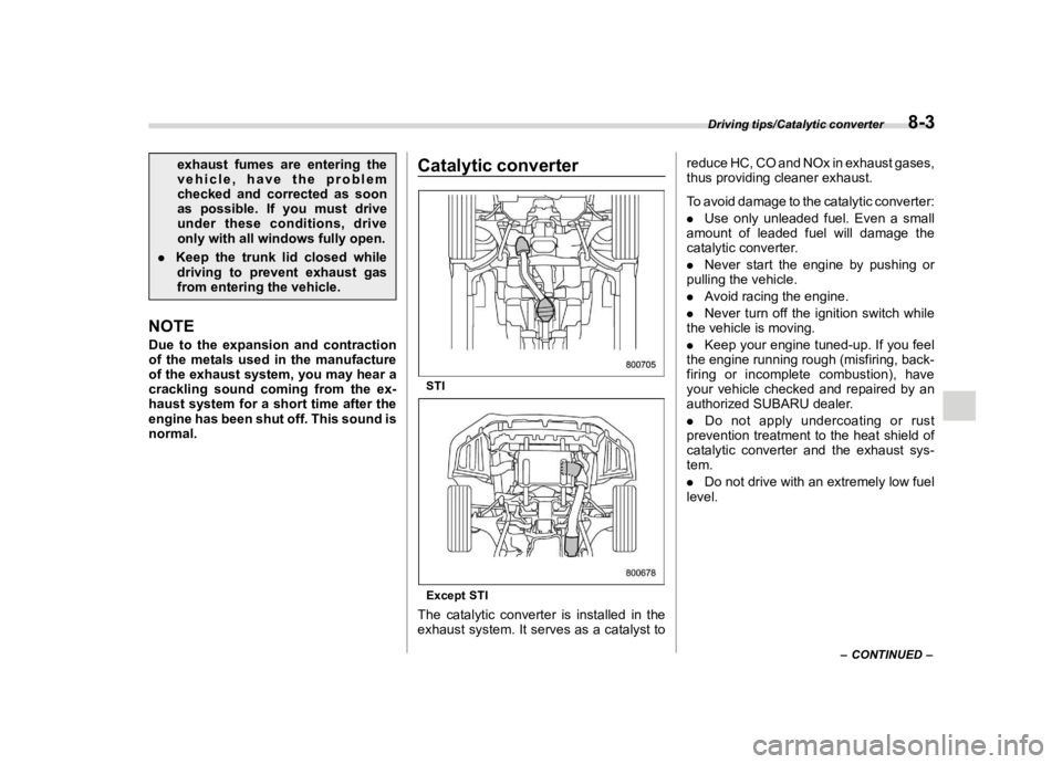SUBARU WRX 2021  Owners Manual �������
