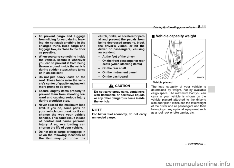 SUBARU WRX 2021  Owners Manual �������
