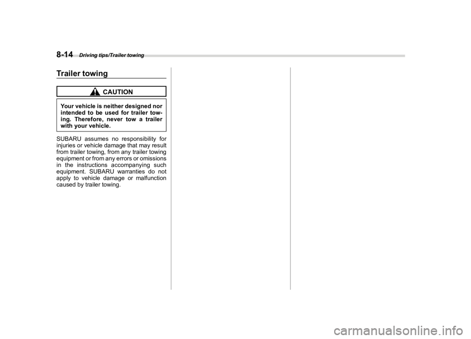 SUBARU WRX 2021  Owners Manual �������
