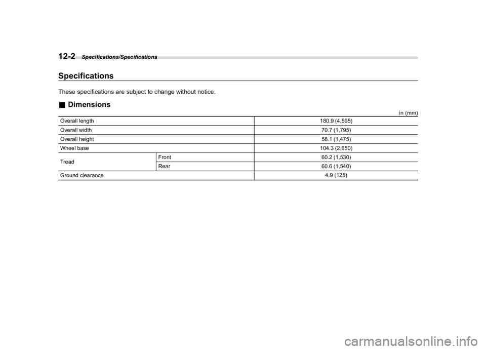 SUBARU WRX 2021  Owners Manual �������
