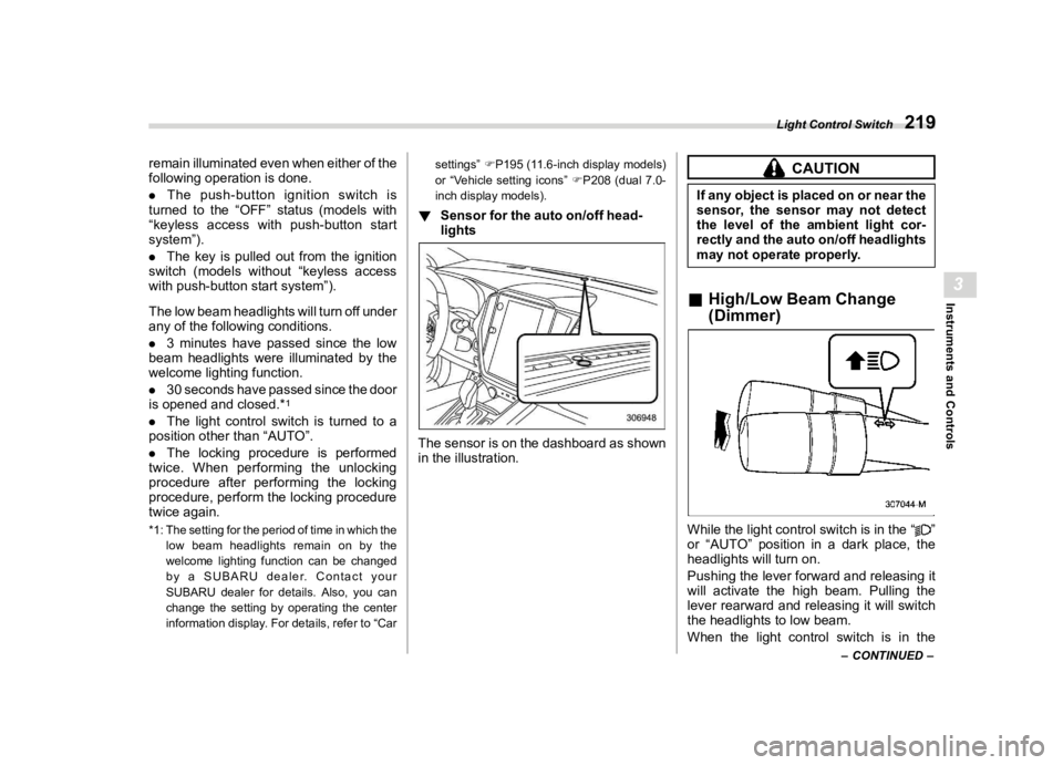 SUBARU WRX 2022  Owners Manual �������
