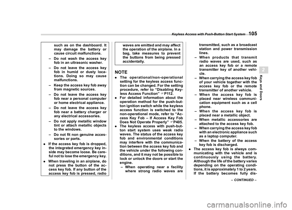 SUBARU WRX 2023  Owners Manual �������
