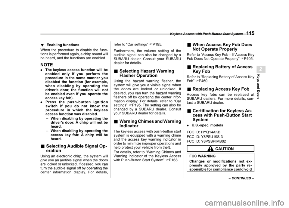 SUBARU WRX 2023  Owners Manual �������

