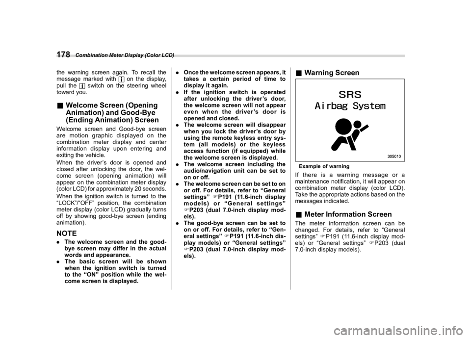 SUBARU WRX 2023  Owners Manual �������
