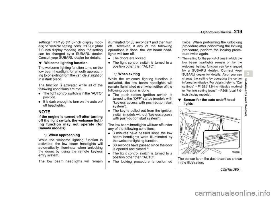 SUBARU WRX 2023  Owners Manual �������
