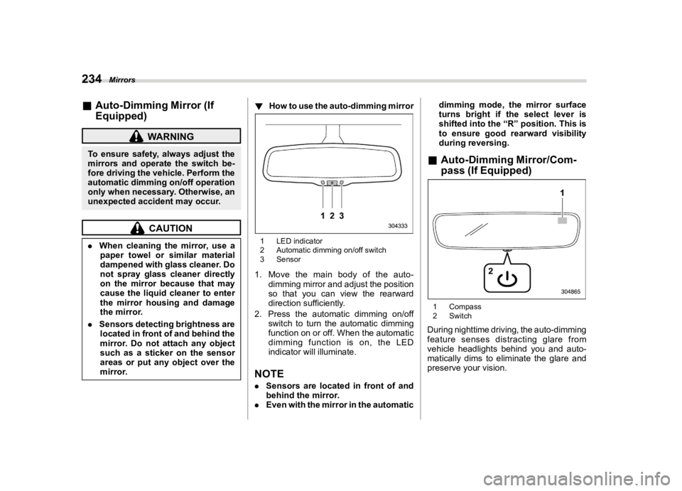 SUBARU WRX 2023  Owners Manual �������

