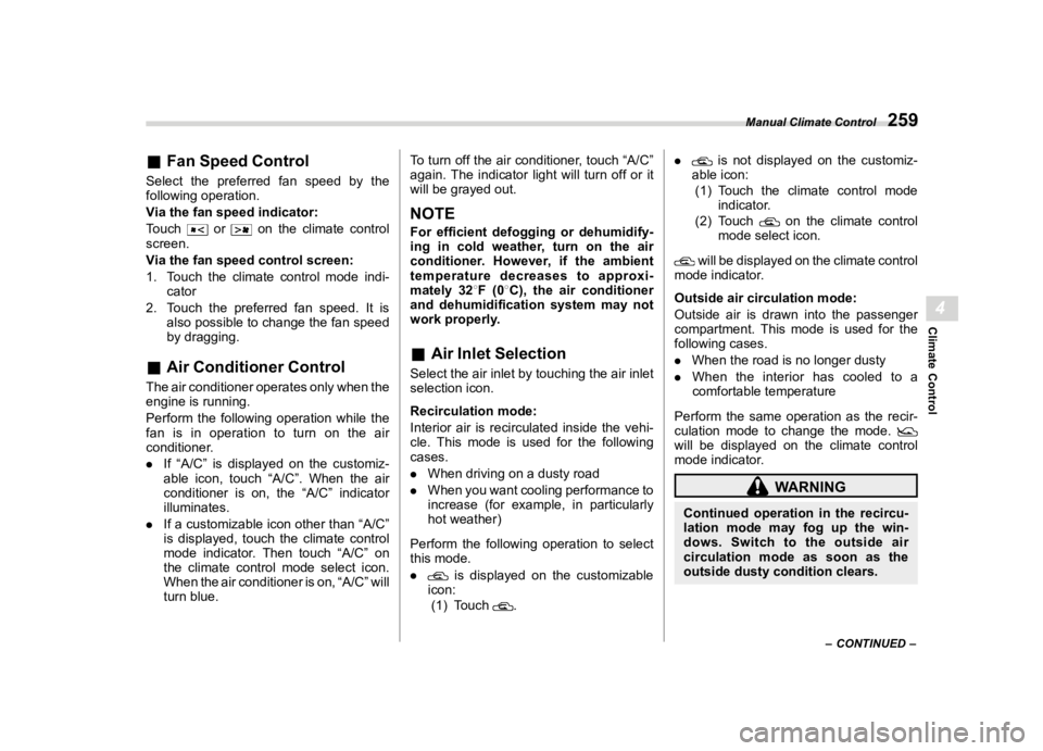 SUBARU WRX 2023  Owners Manual �������
