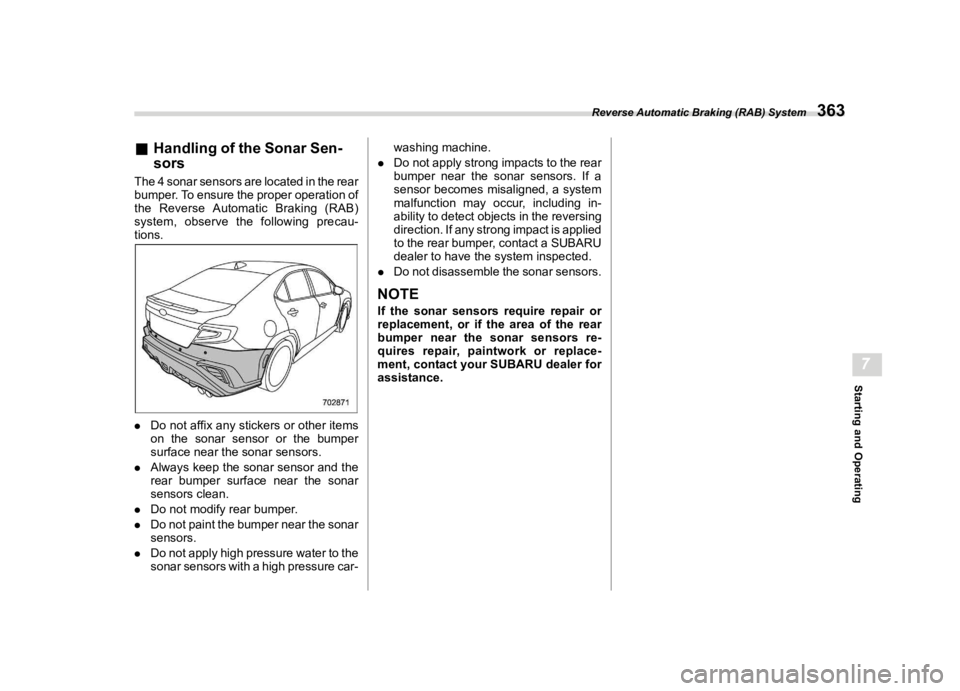 SUBARU WRX 2023  Owners Manual �������
