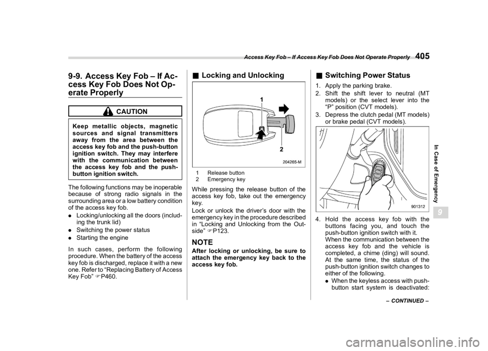 SUBARU WRX 2023  Owners Manual �������
