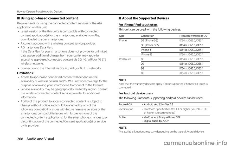 SUBARU BRZ 2015 1.G Navigation Manual 