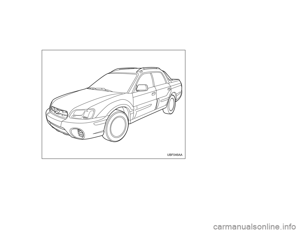 SUBARU BAJA 2004 1.G Owners Manual UBF046AA 