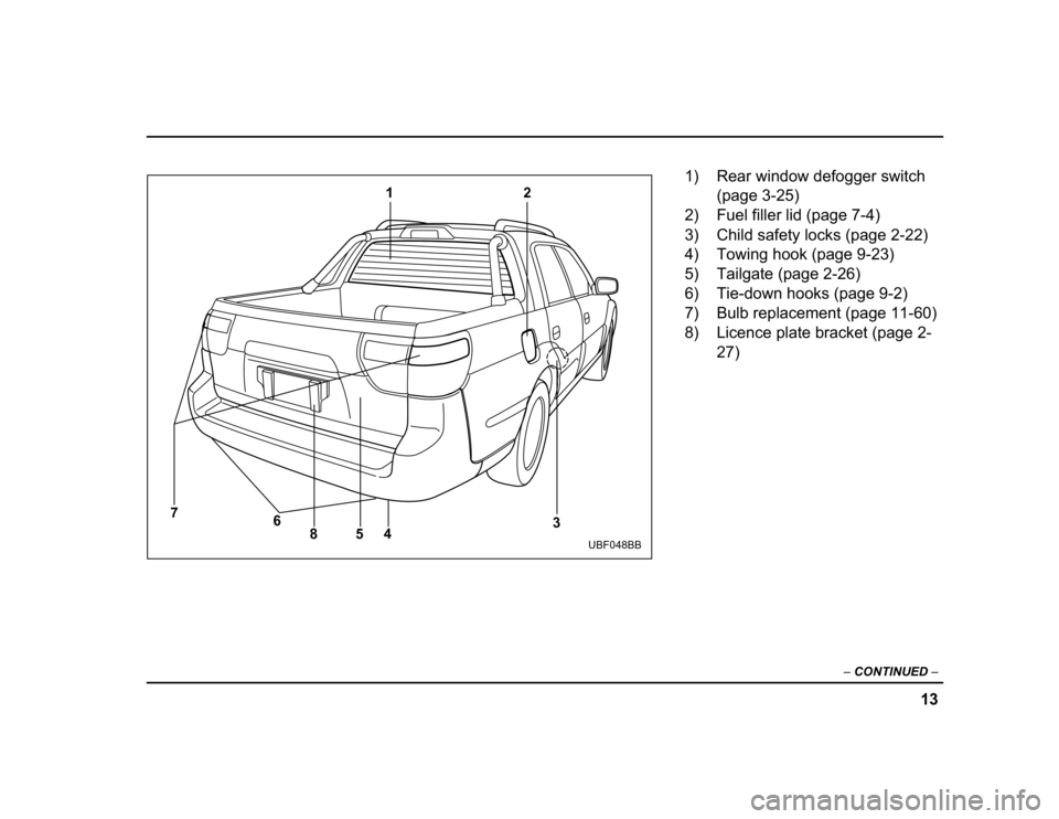 SUBARU BAJA 2004 1.G User Guide ��
�
����������� �
4
85 12
3
6
7UBF048BB
�� ����������������������������
�����������
�� �������������������������� 
�� ������������������������������ 
�� ����������������������� 
�� ������������������