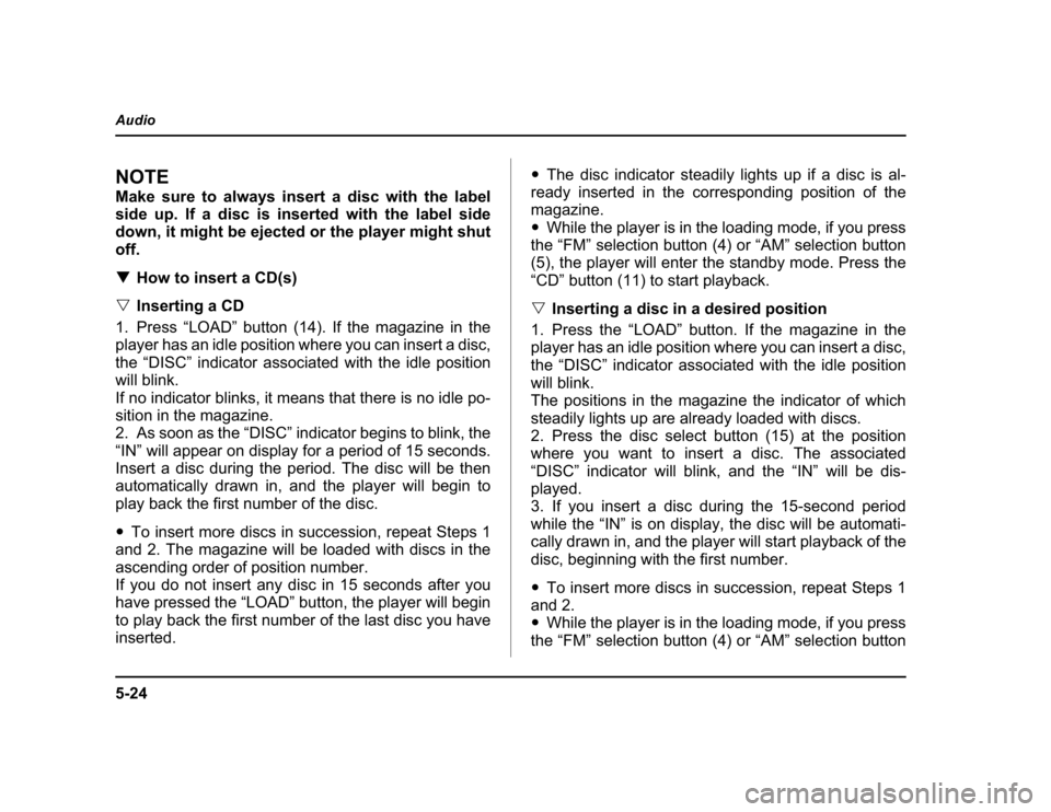 SUBARU BAJA 2004 1.G Owners Manual 
