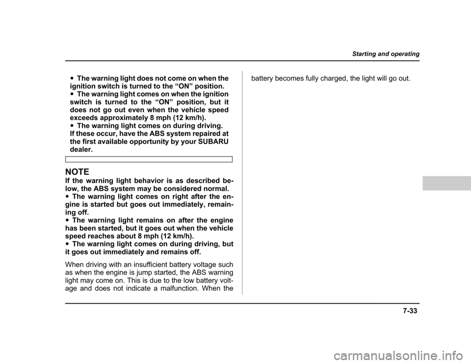 SUBARU BAJA 2004 1.G Owners Manual 