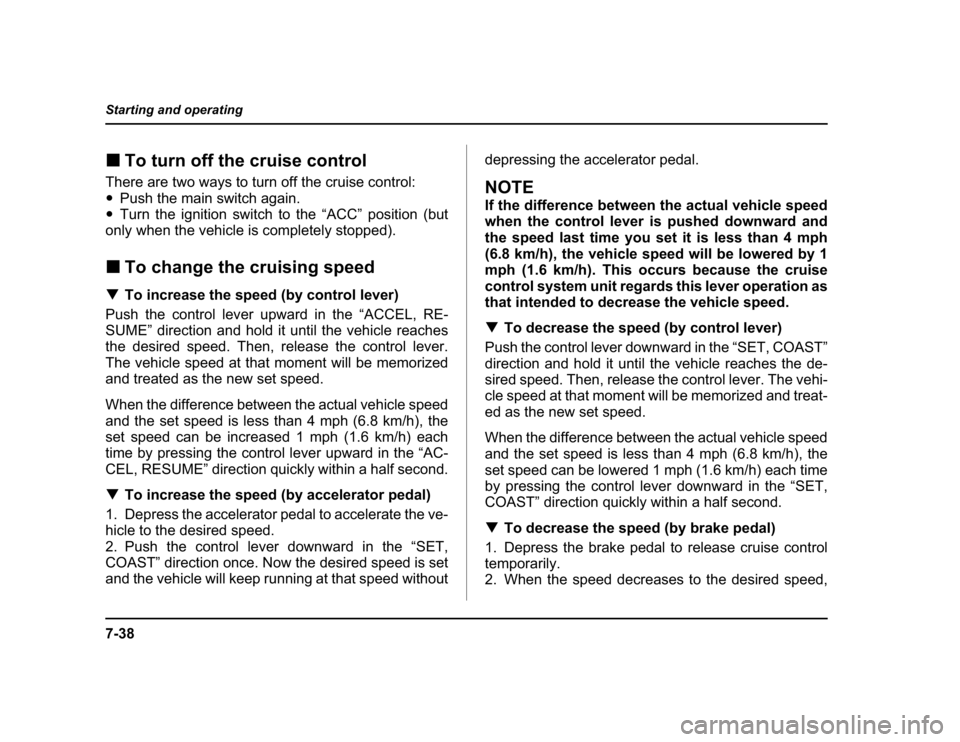 SUBARU BAJA 2004 1.G Owners Manual 