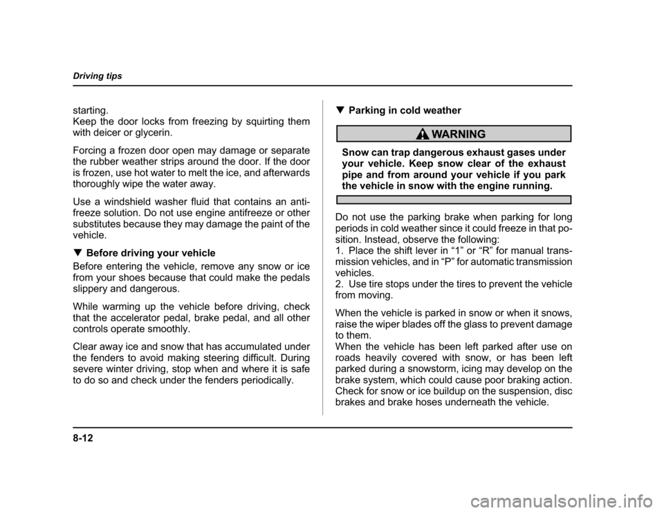 SUBARU BAJA 2004 1.G Owners Manual 