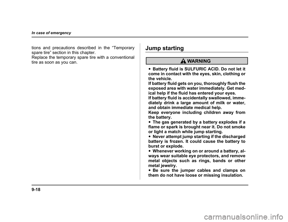 SUBARU BAJA 2004 1.G Owners Manual 