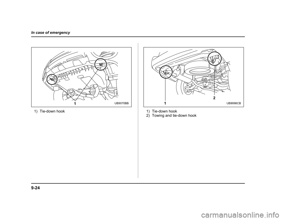 SUBARU BAJA 2004 1.G Owners Manual ����
��������������������
�� �������������
�� �������������
�� ������������������������
1UB9070BB
2
1
UB9066CB 