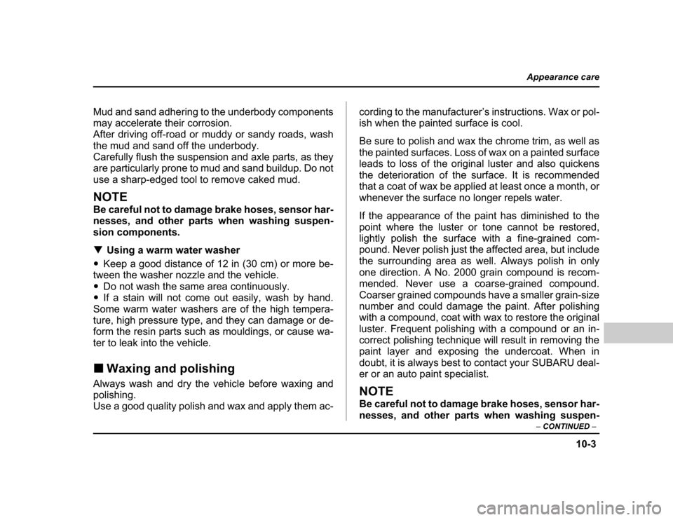 SUBARU BAJA 2004 1.G Owners Manual 