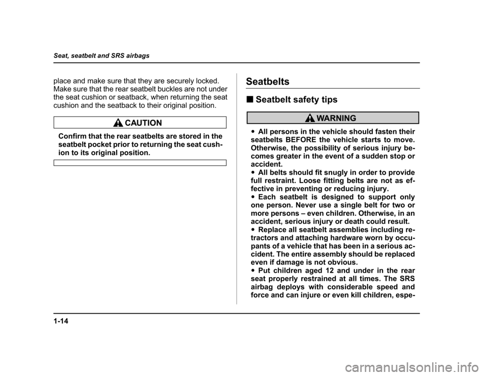 SUBARU BAJA 2004 1.G Owners Guide 